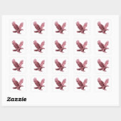 Vierkante Roze PINK EAGLE Vierkante Sticker (Vel)