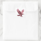 Vierkante Roze PINK EAGLE Vierkante Sticker (Tas)