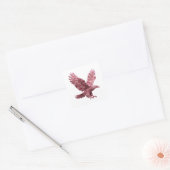Vierkante Roze PINK EAGLE Vierkante Sticker (Envelop)