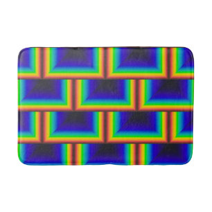 vierkante schalen met zonnespectrum badmat