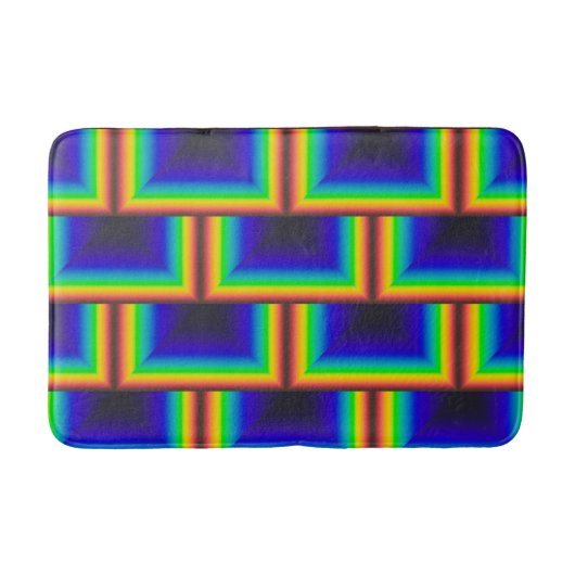 vierkante schalen met zonnespectrum badmat (Voorkant)