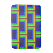 vierkante schalen met zonnespectrum badmat (Voorkant Verticaal)