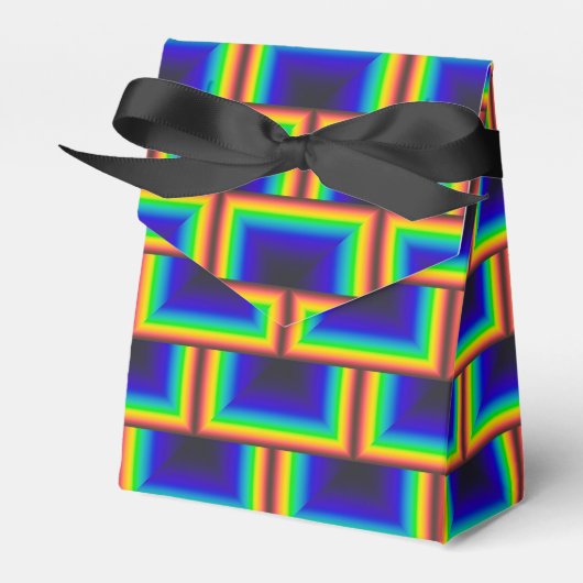 vierkante schalen met zonnespectrum bedankdoosjes (Voorkant Zijde)