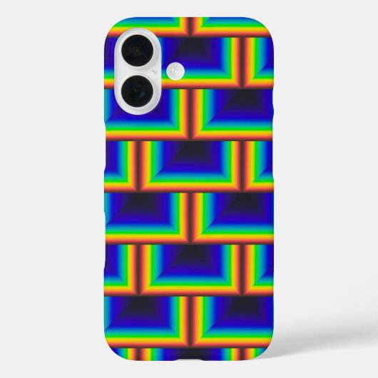 vierkante schalen met zonnespectrum Case-Mate iPhone case (Achterkant)