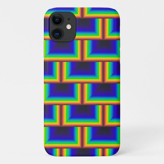 vierkante schalen met zonnespectrum Case-Mate iPhone case (Achterkant)