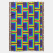vierkante schalen met zonnespectrum deken (Voorkant Verticaal)