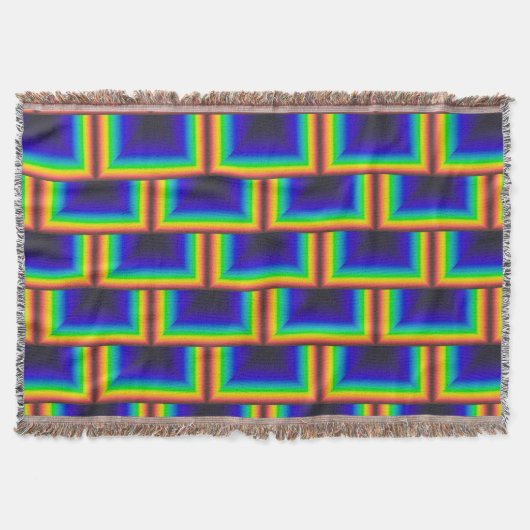 vierkante schalen met zonnespectrum deken (Voorkant)