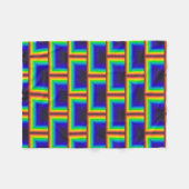 vierkante schalen met zonnespectrum fleece deken (Voorkant (Horizontaal))