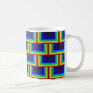 vierkante schalen met zonnespectrum koffiemok