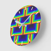 vierkante schalen met zonnespectrum ronde klok (Hoek)