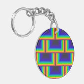 vierkante schalen met zonnespectrum sleutelhanger (Voorkant Links)