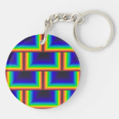 vierkante schalen met zonnespectrum sleutelhanger (Achterkant)