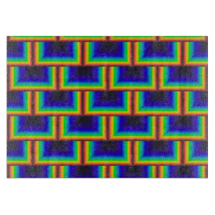 vierkante schalen met zonnespectrum snijplank
