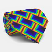 vierkante schalen met zonnespectrum stropdas (Opgerold)