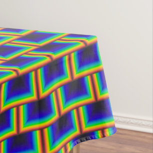 vierkante schalen met zonnespectrum tafelkleed