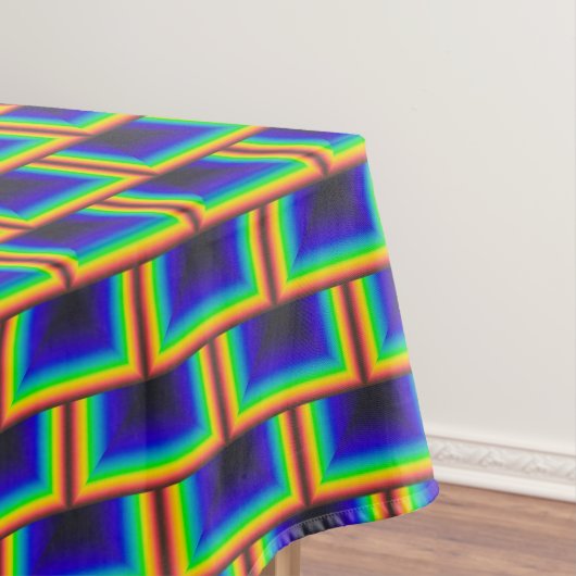 vierkante schalen met zonnespectrum tafelkleed (Voorbeeld)