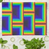 vierkante schalen met zonnespectrum theedoek (Gevouwen)