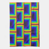 vierkante schalen met zonnespectrum theedoek (Verticaal)