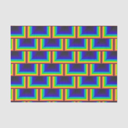 vierkante schalen met zonnespectrum tissuepapier (Voorkant)