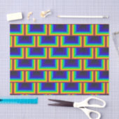 vierkante schalen met zonnespectrum tissuepapier (Craft)