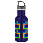 vierkante schalen met zonnespectrum waterfles (Achterkant)
