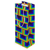 vierkante schalen met zonnespectrum wijn cadeautas (Achterkant Gekanteld)