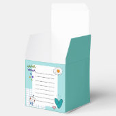 Vierkante Schattigee Doodle Cartoon Memo Notities Bedankdoosjes (Geopend)