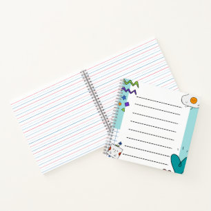 Vierkante Schattigee Doodle Cartoon Memo Notities Notitieboek