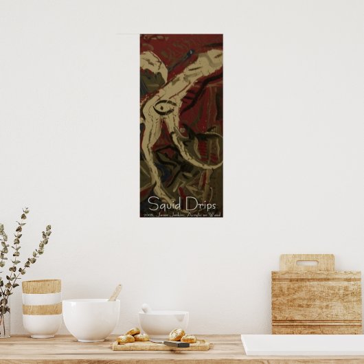 Vierkante schijven poster (Keuken)