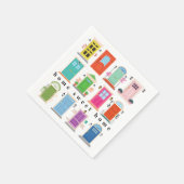 Vierkante servet - altijd kleurrijke deuren (Hoek)