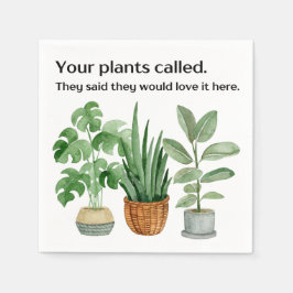 Vierkante servetten - Open Huis "Huis Planten"