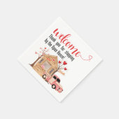 Vierkante servetten - Open Huis Valentijnse vracht (Hoek)