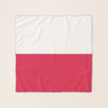 Vierkante Sjaal met vlag van Polen<br><div class="desc">Voeg een stijlvolle vleugje Poolse trots toe aan je garderobe met onze exclusieve vierkante sjaal met de vlag van Polen! Deze vierkante sjaal is gemaakt met nauwgezette aandacht voor detail en is niet alleen een modieus accessoire; het is een viering van het Poolse erfgoed en de Poolse cultuur. Het elegante...</div>