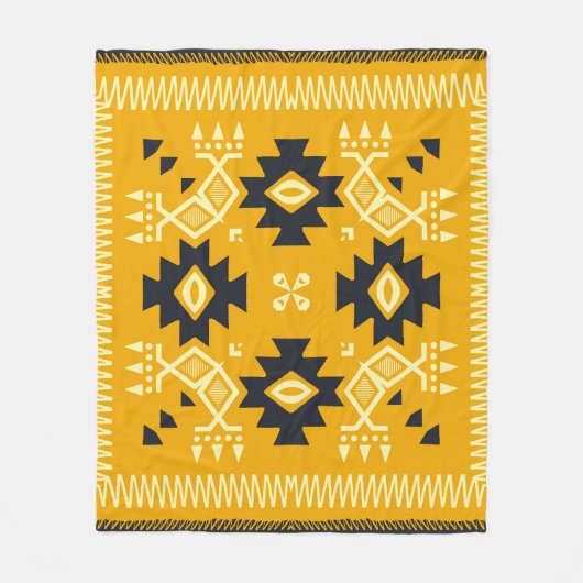 Vierkante sjaal, paisley bloemenbatik. fleece deken (Voorkant)