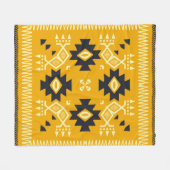 Vierkante sjaal, paisley bloemenbatik. fleece deken (Voorkant (Horizontaal))