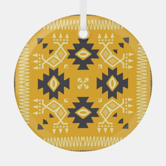 Vierkante sjaal, paisley bloemenbatik. glas ornament (Voorkant)