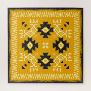 Vierkante sjaal, paisley bloemenbatik. legpuzzel