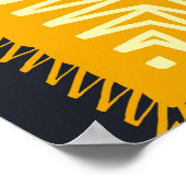 Vierkante sjaal, paisley bloemenbatik. poster (Hoek)