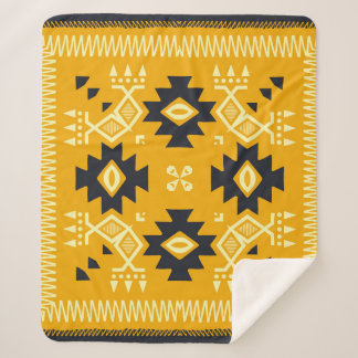 Vierkante sjaal, paisley bloemenbatik. sherpa deken