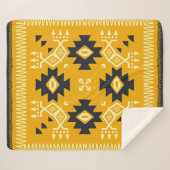 Vierkante sjaal, paisley bloemenbatik. sherpa deken (Voorkant (horizontaal))