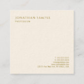 Vierkante Sjabloon Moderne Visitekaartjes Gold Tex (Achterkant)