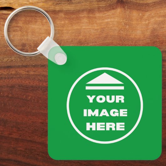 Vierkante Sleutelhanger - gepersonaliseerd - Afbee (Voorkant)