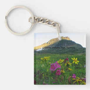 Vierkante Sleutelhanger Glacier National Park Wild