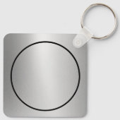 Vierkante sleutelhanger met kerst robin (Achterkant)