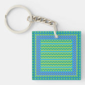 Vierkante Sleutelhanger: Mix'n Match Chevrons, Pol Sleutelhanger (voorkant)