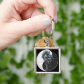 Vierkante Sleutelring van de Draak van Yang van Sleutelhanger (Hand)