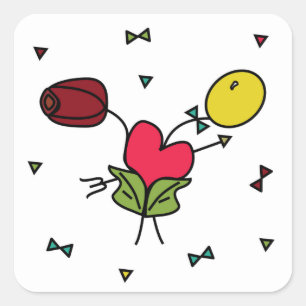 Vierkante sticker
