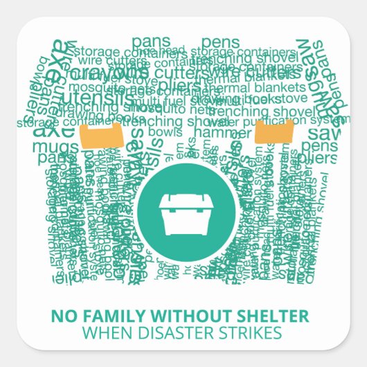 vierkante sticker (Voorkant)