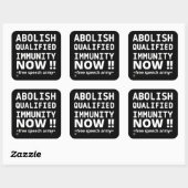 vierkante sticker "AFSCHAFFEN Q.I." (Vel)