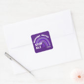 Vierkante sticker Alzheimer's Association Langste  (Envelop)